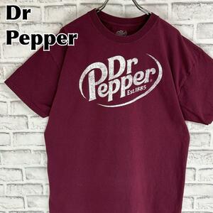 Dr Pepper ドクターペッパー 企業ロゴ ジュース Tシャツ 半袖 輸入品 春服 夏服 海外古着 会社 企業 ジュース 炭酸飲料 シンプル