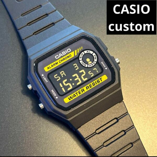 【新品】カシオ チープカシオ クロノグラフ デジタル　腕時計 液晶反転　黒