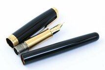 PARKER パーカー SONNET ソネット 万年筆 ラックブラックGT Fニブ 細字 18K 750刻印 筆記用具 文房具 #36078_画像3