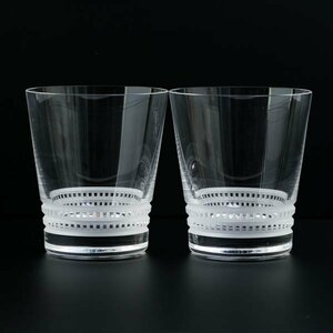 LALIQUE ラリック ファセット タンブラー ペア グラス クリスタルガラス 洋食器 2客セット #35473