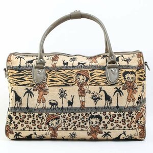 BETTY BOOPbe tea b-pbeti Chan Vintage Boston bag canvas beige group #35030