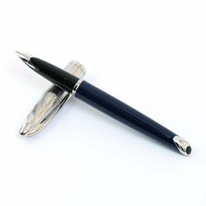 WATERMAN ウォーターマン 2166343 カレン デラックス 万年筆 ブルーST スペシャルエディション 18K 750 Fニブ 細字 太軸 筆記用具 #36039