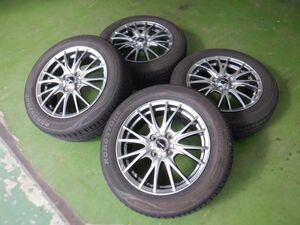 K 送料無料 美品 15 4H100 5.5J+45 2023年製 バリ山 185/60R15 アクア ヤリス ヴィッツ スイフト デミオ ノート カローラ キューブ