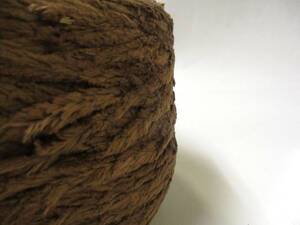 特価SALE！◆毛糸 ソフトビッグモールヤーン キャメルブラウン 1.2cm巾 200g◆3108〇