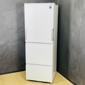 送料無料!!美品 動作保証 SHARP SJ-GW35J-W シャープ ノンフロン冷凍冷蔵庫 350L 2023年製 両開き 3ドア ホワイト 031017/20453