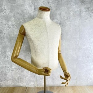  torso [ used ] upper half of body wooden arm stand attaching hand finger moveable store apparel interior objet d'art men's man mannequin / 56663