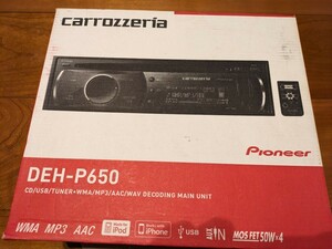 カロッツェリア パイオニア carrozzeria USB CD 1DIN Bluetooth カーオーディオ　DEH-p650