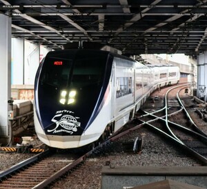 ★[1-4002]鉄道写真:京成電鉄 AE形(スカイライナー50周年ヘッドマーク)★Lサイズ