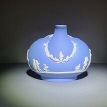 7☆状態良! WEDGWOOD ウェッジウッド ジャスパー ブルー ティーポット 高さ13cm ヴィンテージ 洋食器 他多数出品中!_画像5