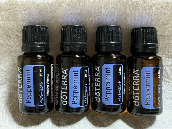 今年2月購入 ドテラ doTERRA エッセンシャルオイル 15ml X4本 (ペパーミント) 未開封品☆送料無料