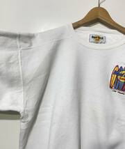 ● 90s USA製 Hard Rock CAFE スウェット プルオーバー LAS VEGAS 白 ホワイト L サーフボード刺繍 ラスベガス 裏起毛 ハードロックカフェ_画像5