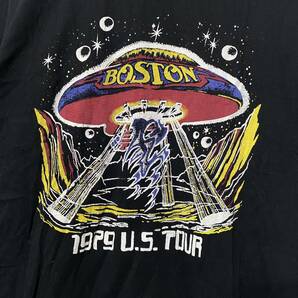 ★ GU BOSTON 2018 ボストン ツアー Tシャツ 黒 ブラック バンドT 復刻 M 1979 U.S. TOUR グラフィックプリントの画像3