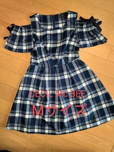 ☆CECIL Mc BEE ワンピース☆Mサイズ レディース☆ 半袖 ノースリーブ☆チェック柄 160cm 150cm