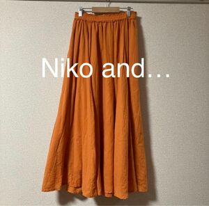 Niko and… ニコアンド スカート ギャザースカート オレンジ