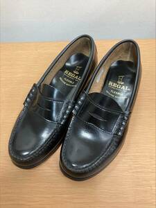 [URG-22] used beautiful goods REGAL Reagal coin Loafer lady's 22cm black present condition goods 