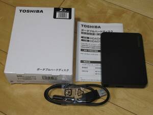 【2TB】ポータブルハードディスク 東芝 HDAD20AK3-FP （USB3.1 Gen1 (USB3.0)）