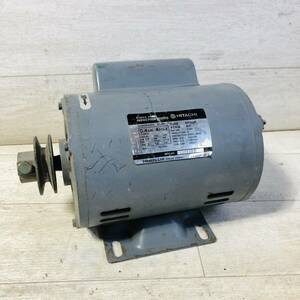 ■実働品 HITACHI 100V EFOUP-KR 単相モーター 0.4KW 4P 部品 パーツ プーリー■ハ30