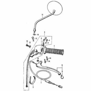 CB750 Four 純正 グリップ R / L 送料350円～ K0 フォア k4 CB400F Four CB250 CB350 CL250 CL350 K1 ～ K3 ブラック 黒 .141/142の画像3