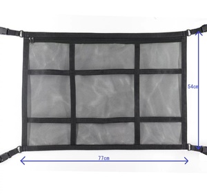 ２層ネット ジッパー付き　天井収納 ルーフネット　車中泊