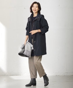  J.PRESS LADIES◆新品 【洗える・撥水】Artirosa モッズコート パーカー ネイビー系 定価46970円 オンワード樫山 J.プレス◆size９