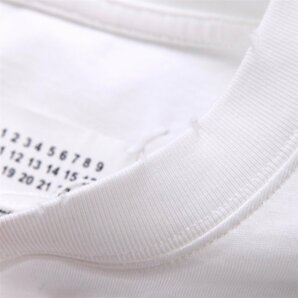 Maison Margiela / メゾンマルジェラ 半袖 ｔシャツ メンズ レディース 白 真ん中 数字ロゴ 簡約 おしゃれ 夏 t-shirt コットン トップス 4の画像4