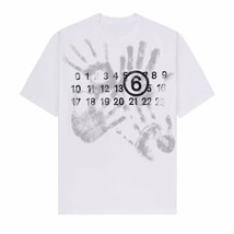 メゾンマルジェラ Maison Margiela T-SHIRT 半袖 白 メンズ レディース クルーネックTシャツ ファッション 48サイズ_画像1