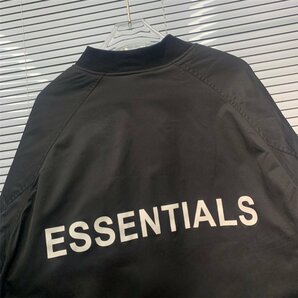 Fear of god Essentials ジャンパー メンズ スカジャン ブルゾン ブラック ファッション XLサイズの画像4