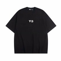 Y-3 YOHJI YAMAMOTO 半袖 Tシャツ ブラック カジュアル t-shirt 男女兼用 カットソー コットン ヨウジヤマモト Lサイズ_画像2