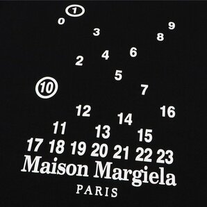 MaisonMargielaメゾンマルジェラ ナンバーズ ロゴ メンズ Tシャツ 黒 半袖 シャツ 夏 男女兼用 トップス Lサイズの画像4