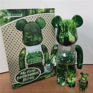 MY FIRST BE@RBRICK B@BY × FOREST GREEN ベアブリック コラボ MEDICOM TOY 400%+100% メディコム トイ