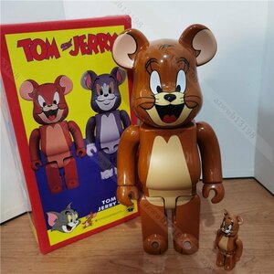 BE@RBRICK JERRY フロッキー Ver. 100％ & 400％（TOM AND JERRY） ベアブリック bearbrick MEDICOM TOY コレクション 全高約70mm／280mm