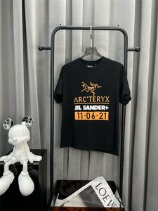 ARC‘TERYX アークテリクス X JIL SANDER 半袖 Tシャツ プリント トップス カジュアル ブラック XLサイズ