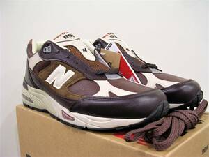 新品 UK製 ニューバランス M991 GBI 茶色レザー US8.5 26.5cm 国内モデル イギリス製 new balance イングランド 990 991 993