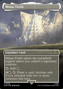 MTG ■土地/英語版■ 《ミナス・ティリス/Minas Tirith》★拡張サージFOIL★ 指輪物語:中つ国の伝承 LTR