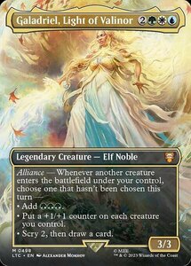 MTG ■金/英語版■ 《Galadriel, Light of Valinor》★ボーダーレスFOIL★ 指輪物語：中つ国の伝承 統率者　LTC