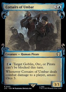 MTG ■青/英語版■ 《ウンバールの海賊/Corsairs of Umbar》★ショーケースFOIL★ 指輪物語：中つ国の伝承 統率者　LTC