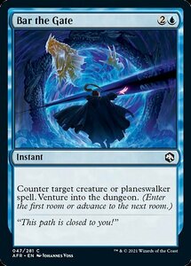 MTG ■青/英語版■ 《ゲートを塞げ/Bar the Gate》★FOIL★フォーゴトン・レルム探訪　AFR