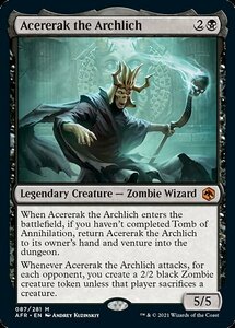 MTG ■黒/英語版■ 《アーチリッチ、アサーラック/Acererak the Archlich》フォーゴトン・レルム探訪　AFR