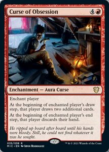 MTG ■赤/英語版■ 《執着の呪い/Curse of Obsession》イニストラード:真夜中の狩り統率者 MIC