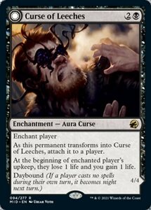 MTG ■黒/英語版■ 《ヒルの呪い/Curse of Leeches》イニストラード真夜中の狩り MID