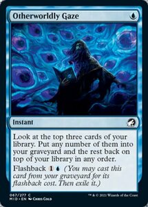 MTG ■青/英語版■ 《異世界の凝視/Otherworldly Gaze》★FOIL★イニストラード真夜中の狩り MID