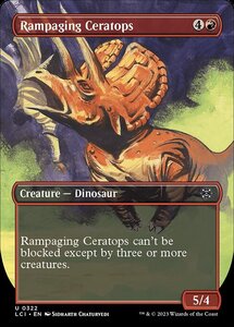 MTG ■赤/英語版■ 《暴走するケラトプス/Rampaging Ceratops》 ★ボーダーレスFOIL★ イクサラン：失われし洞窟 LCI