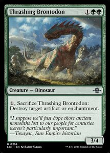 MTG ■緑/英語版■ 《打ち壊すブロントドン/Thrashing Brontodon》 ★FOIL★ イクサラン：失われし洞窟 LCI