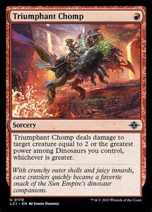 MTG ■赤/英語版■ 《勝利の噛み砕き/Triumphant Chomp》 ★FOIL★ イクサラン：失われし洞窟 LCI