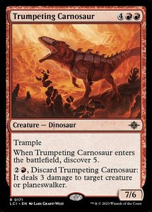 MTG ■赤/英語版■ 《嘶くカルノサウルス/Trumpeting Carnosaur》 ★FOIL★ イクサラン：失われし洞窟 LCI