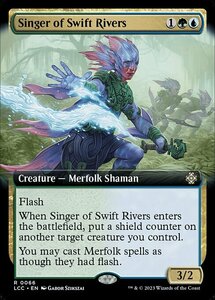 MTG ■金/英語版■ 《急流の歌い手/Singer of Swift Rivers》▲ 拡張アート▲ イクサラン：失われし洞窟 統率者 LCC