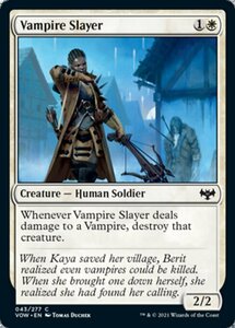 MTG ■白/英語版■ 《吸血鬼の討伐者/Vampire Slayer》★FOIL★ イニストラード:真紅の契り VOW