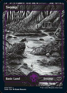 MTG ■土地/英語版■ 《沼/Swamp》★FOIL★ イニストラード:真紅の契り VOW