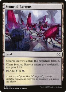 MTG ■土地/英語版■ 《磨かれたやせ地/Scoured Barrens》機械兵団の進軍 MOM