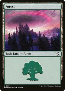 MTG ■土地/英語版■ 《森/Forest》機械兵団の進軍 MOM